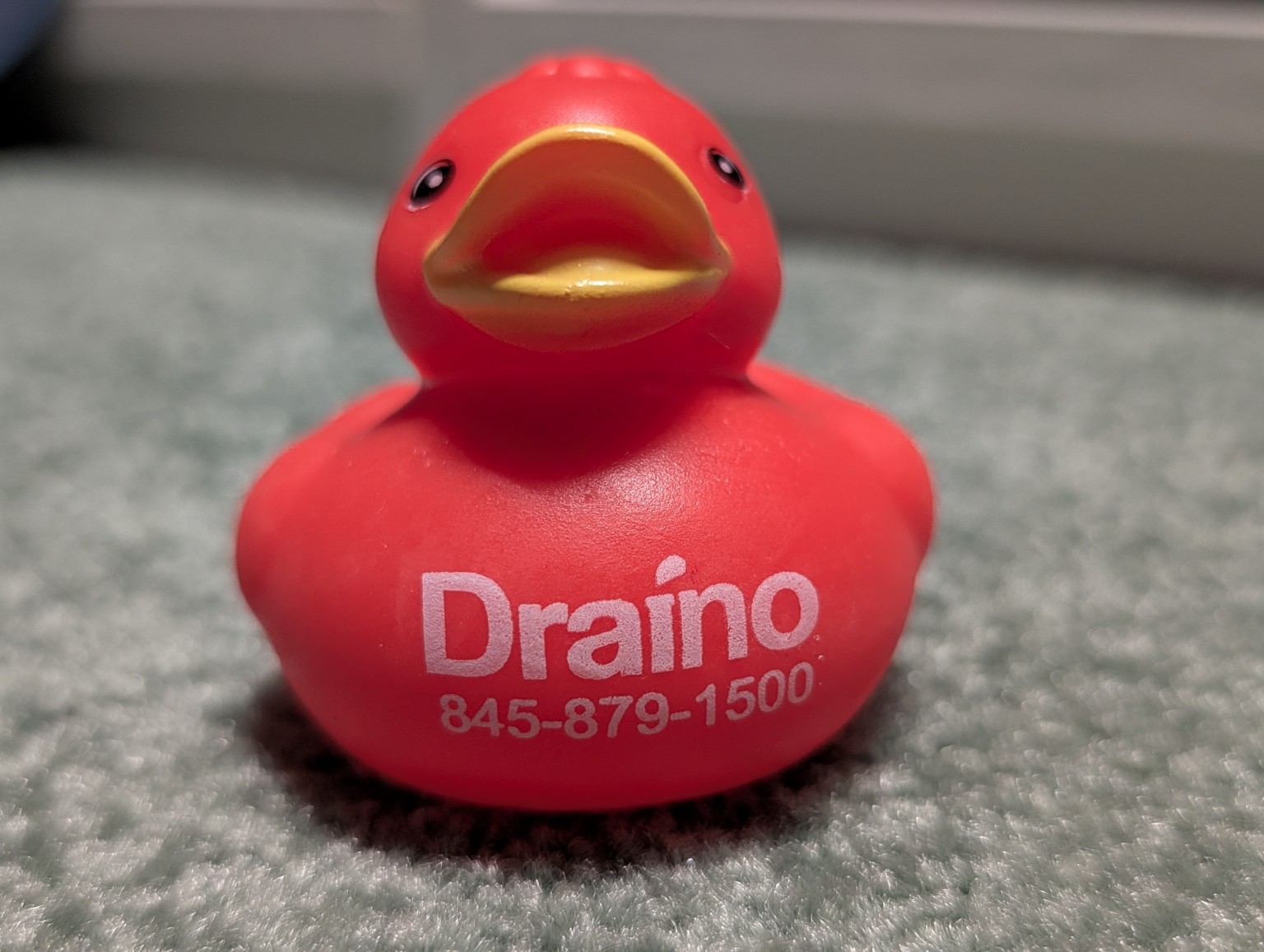 Draino branded rubber duck
